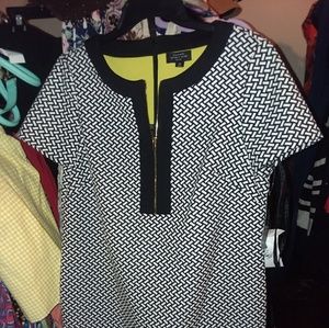 New Black n white Tahari dress